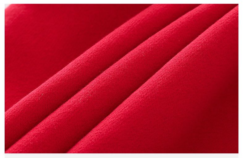 漢服風喜氣拜年立領盤釦外套-福氣祥雲-紅色