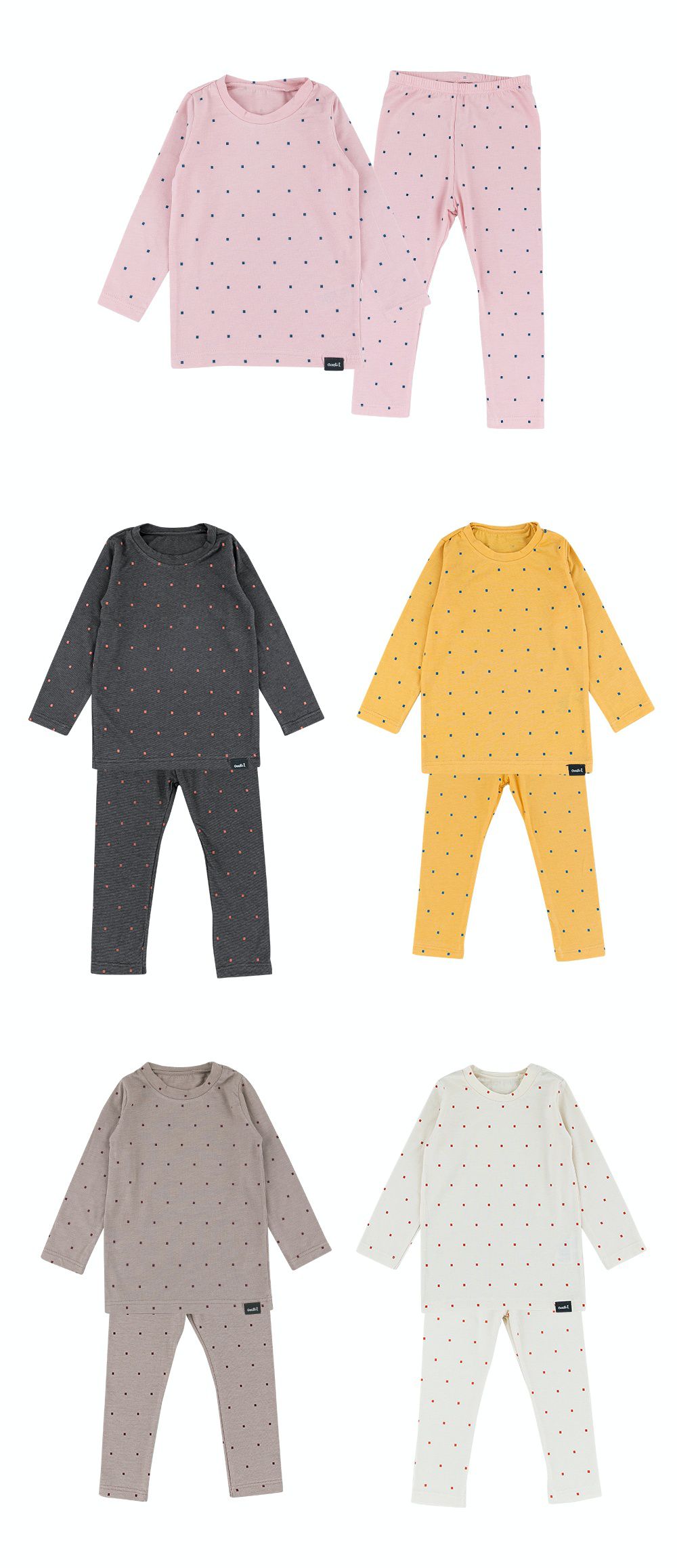 韓國 Cordi-i - 德國Viloft天然纖維保暖衣套裝-點點-可可