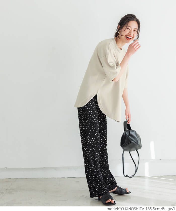 日本 COCA - 新感覺系列 輕盈落肩寬袖上衣-灰藍