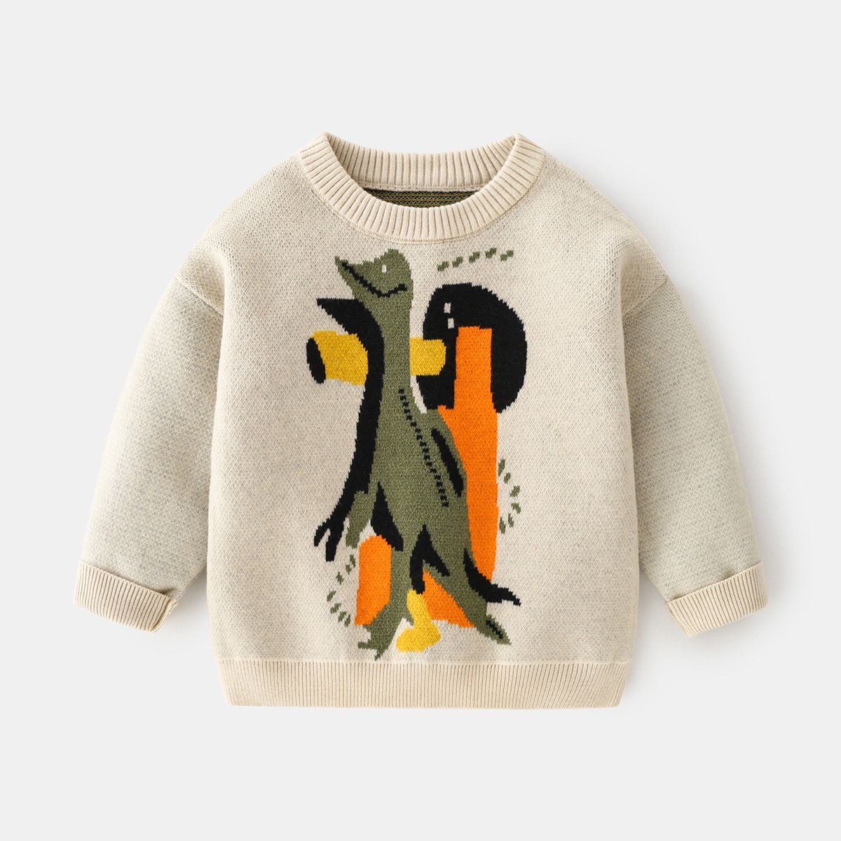 WELLKIDS - 圓領長袖針織毛衣-英文字母-紅色