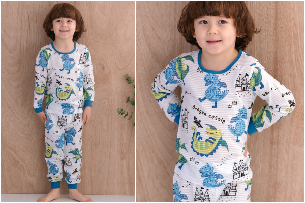 韓國 Maykids - 有機棉透氣長袖家居服-蒙面超人