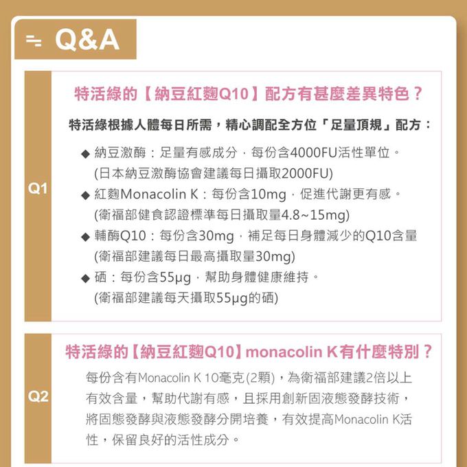 MODACore 摩達客 - 摩達客嚴選-特活綠 納豆紅麴Q10膠囊60粒/瓶 納豆激酶 輔酶Q10