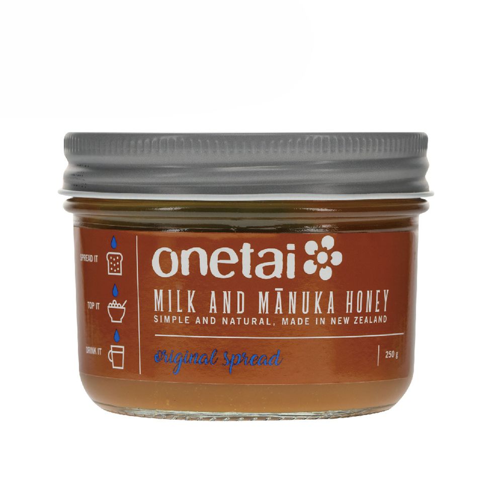 壽滿趣 - Onetai紐西蘭麥蘆卡蜂蜜牛奶抹醬-麥蘆卡蜂蜜牛奶-250公克