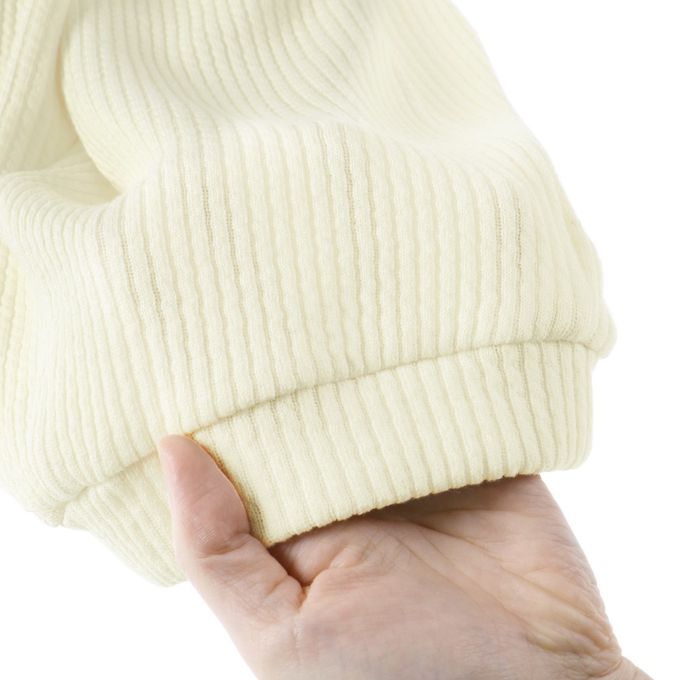 日本 BRANSHES - 保暖羅紋針織小喇叭褲-灰