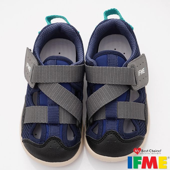 日本IFME - 護趾運動水涼鞋-IF20-332512軍藍(小童段)-水涼鞋-軍藍