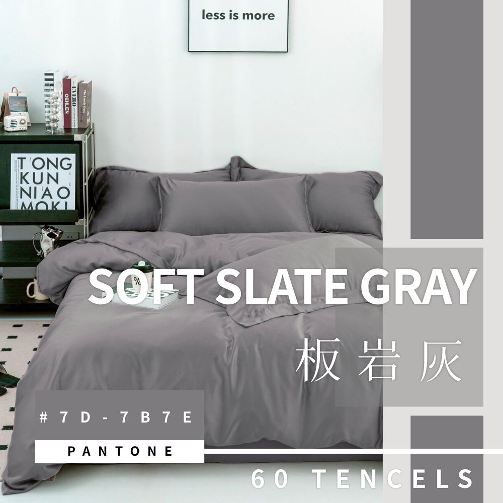 MIT經典素色《頂級60支》100%純天絲鋪棉兩用被床包四件組-標準雙人5x6.2尺-多款任選
