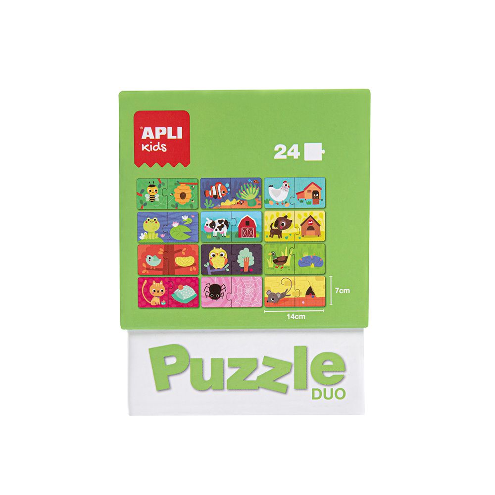 西班牙 APLI - 二分之一拼圖-動物小窩