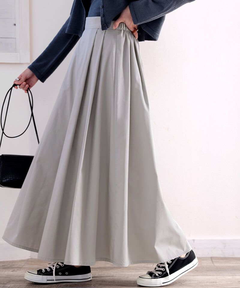 日本 Classical Elf - 修身剪裁垂墜感長裙-深卡其