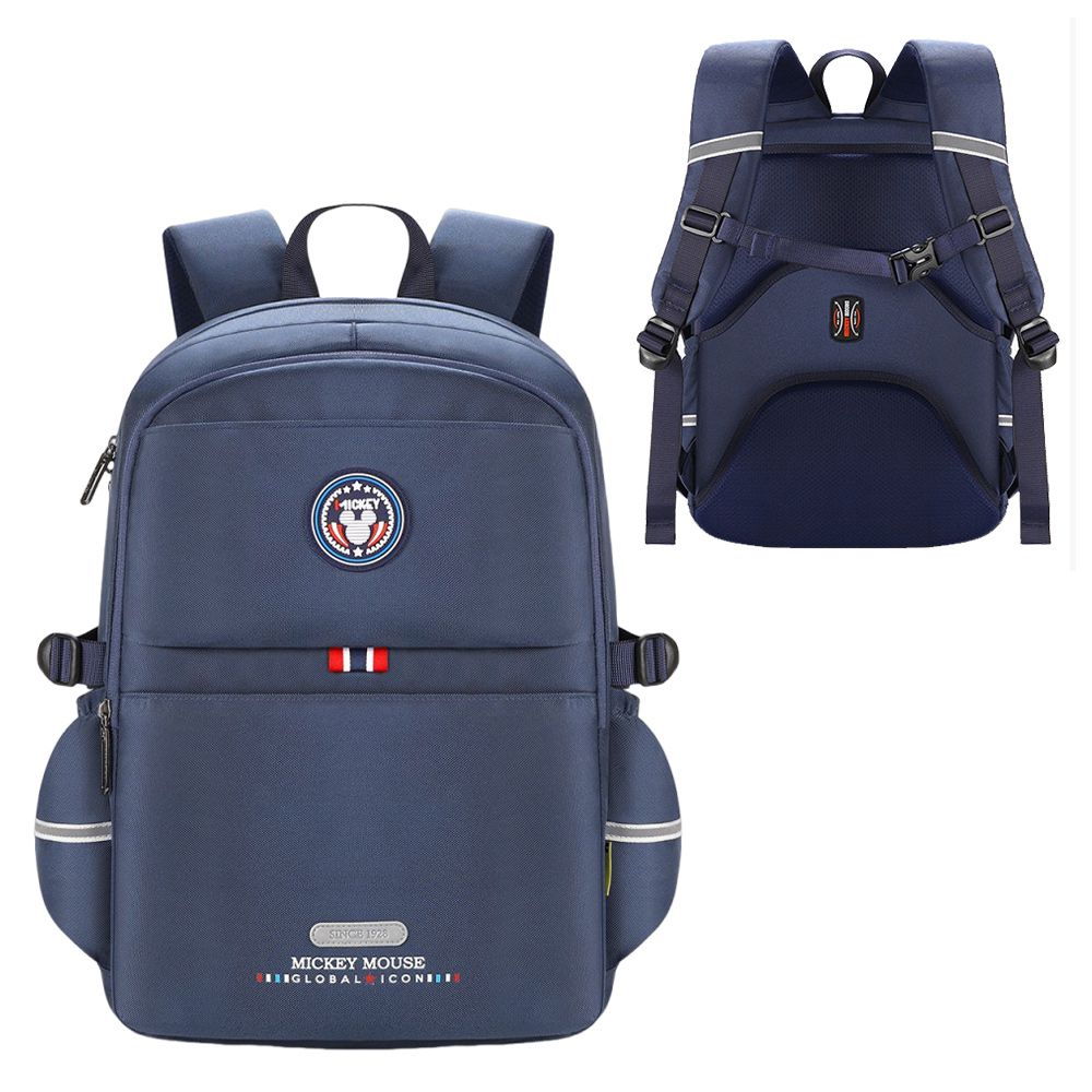 迪士尼減負護脊大容量兒童雙肩書包 - 藏青色 SM81300BE