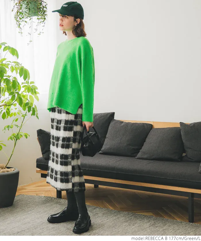 日本 COCA - ふあふあ 柔軟百搭針織毛衣-圓領-草綠