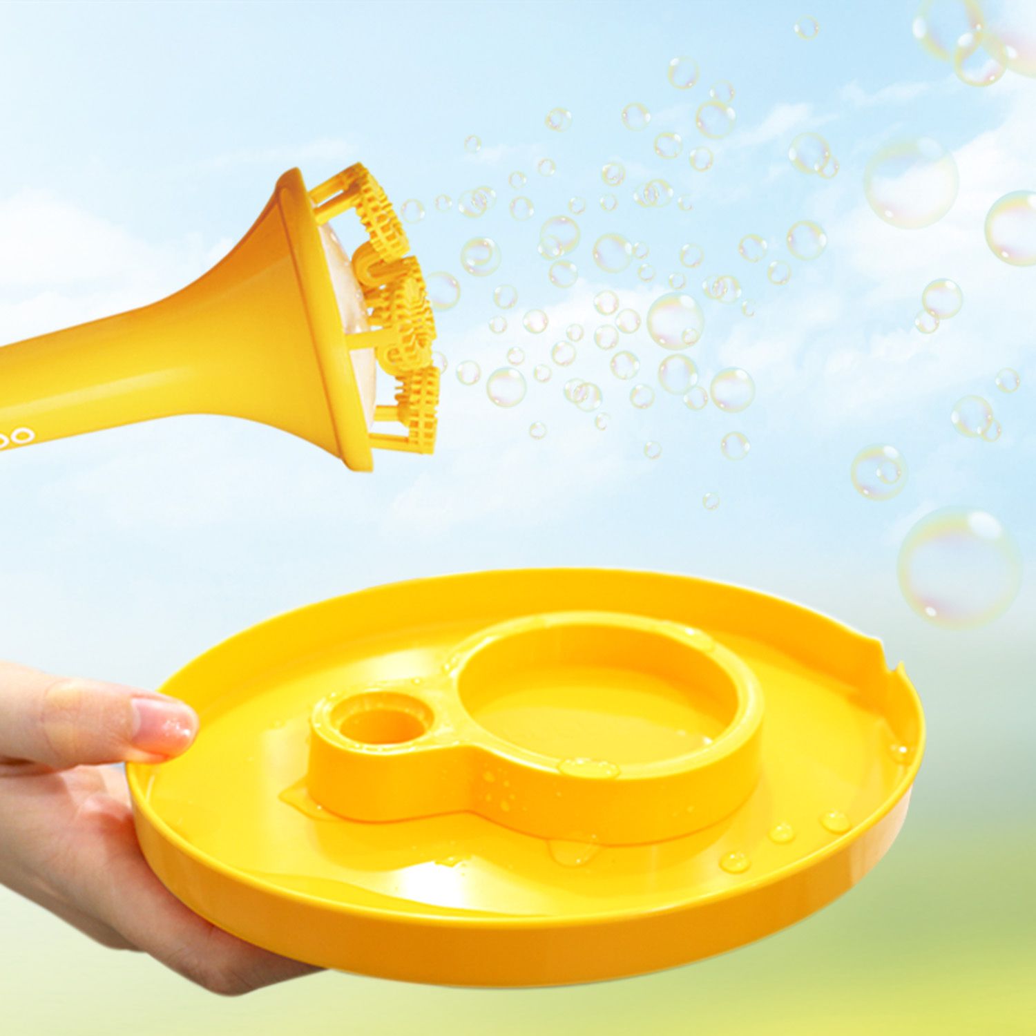 韓國 BUBBLOOO - 小號角長頸鹿吹泡泡神器-套組-主機+118ml補充液