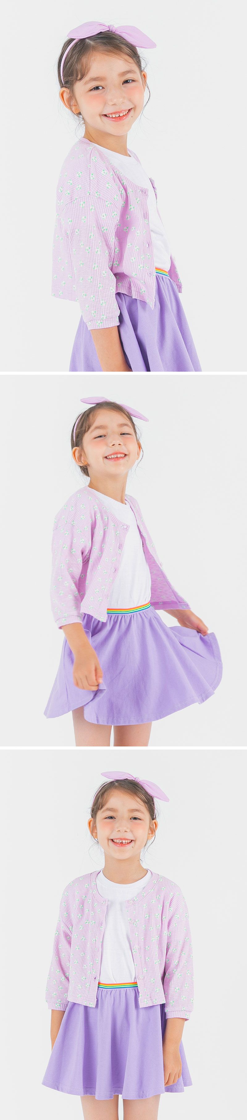 韓國 OZKIZ - 針織薄款短版小外套-淺紫