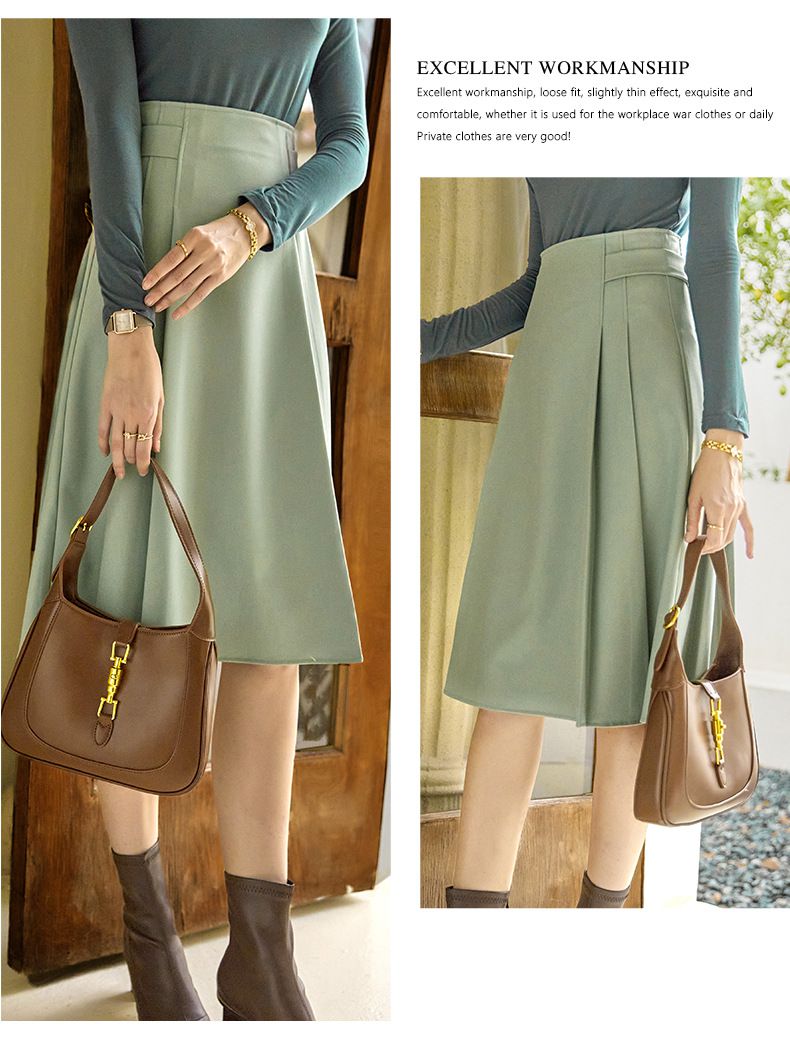 氣質綁帶半身裙-薄荷綠