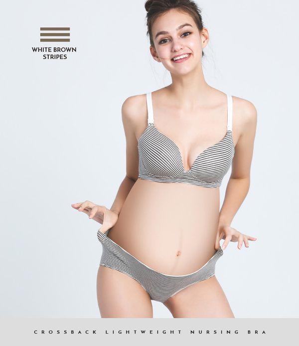 六甲村 Mammy Village - 零著感美背無鋼圈孕哺內衣-黃金膚