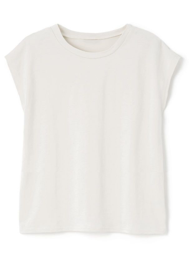 日本 GRL - 100%美國棉透氣百搭短袖上衣-杏