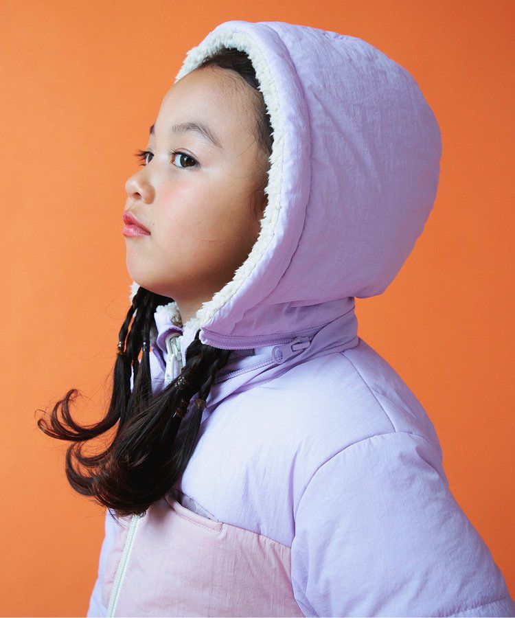 日本 BREEZE - [雙面穿]絨毛鋪棉繽紛保暖外套-黑系&迷彩