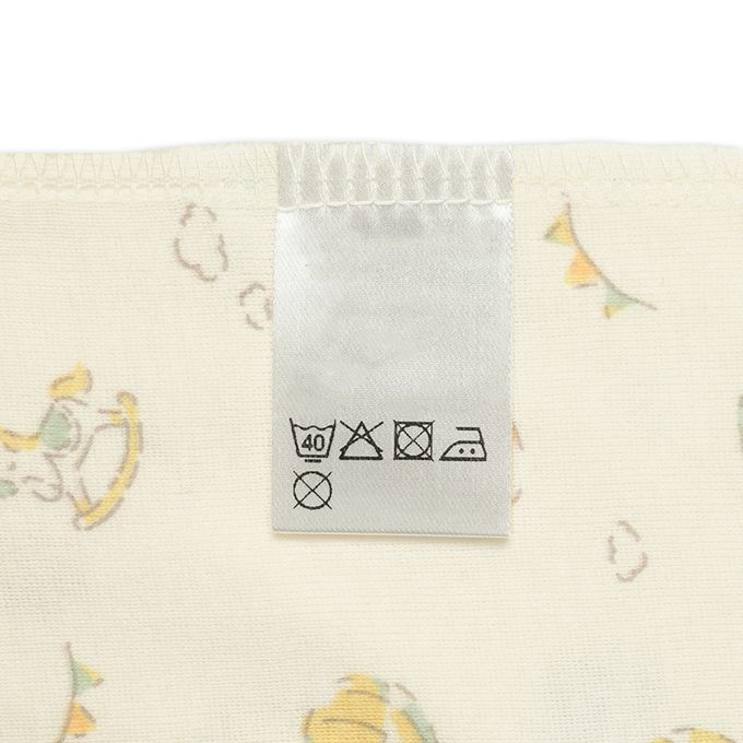 akachan honpo - 短袖速乾包屁衣2件組-前開式 氣球-黃色