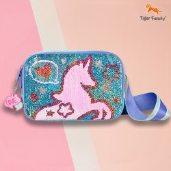 Tiger Family - FunTime亮片斜背包-迷幻天馬