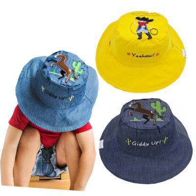 加拿大 flapjackkids - 雙面防風遮陽帽/防曬帽-彩虹/獨角獸 (4y-6y)