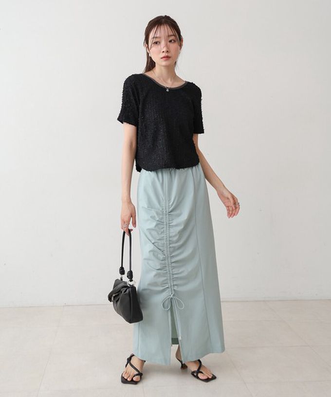 日本 Bab - 2way軟質拉鍊造型手提/側背包-象牙白