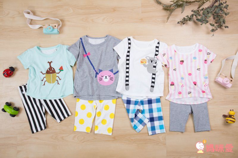 akachan honpo - 女短袖家居服CoCupa!! 背部為棉紗-冰淇淋兔-米白色