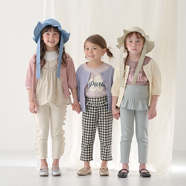 日本 Lycee mine - [官網熱銷] 腰間滾邊側開叉七分褲-格紋-卡其