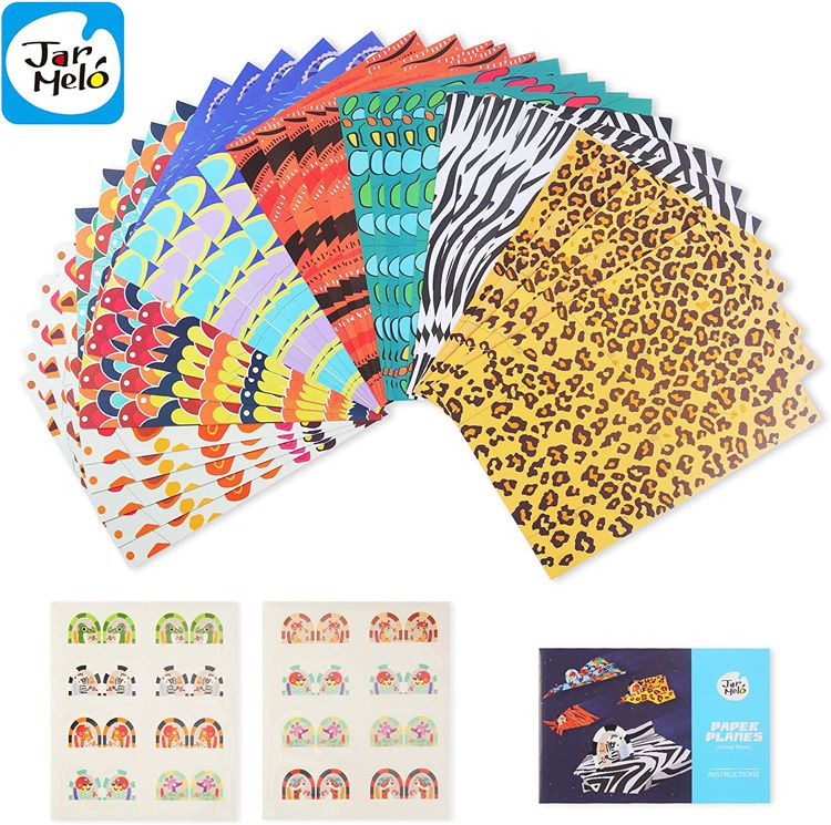 JarMelo 原創美玩 - 兒童全彩摺紙-飛機