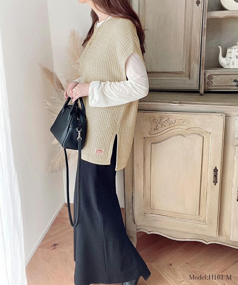 日本 Classical Elf - 百搭清新鉤針無袖上衣/背心-黑