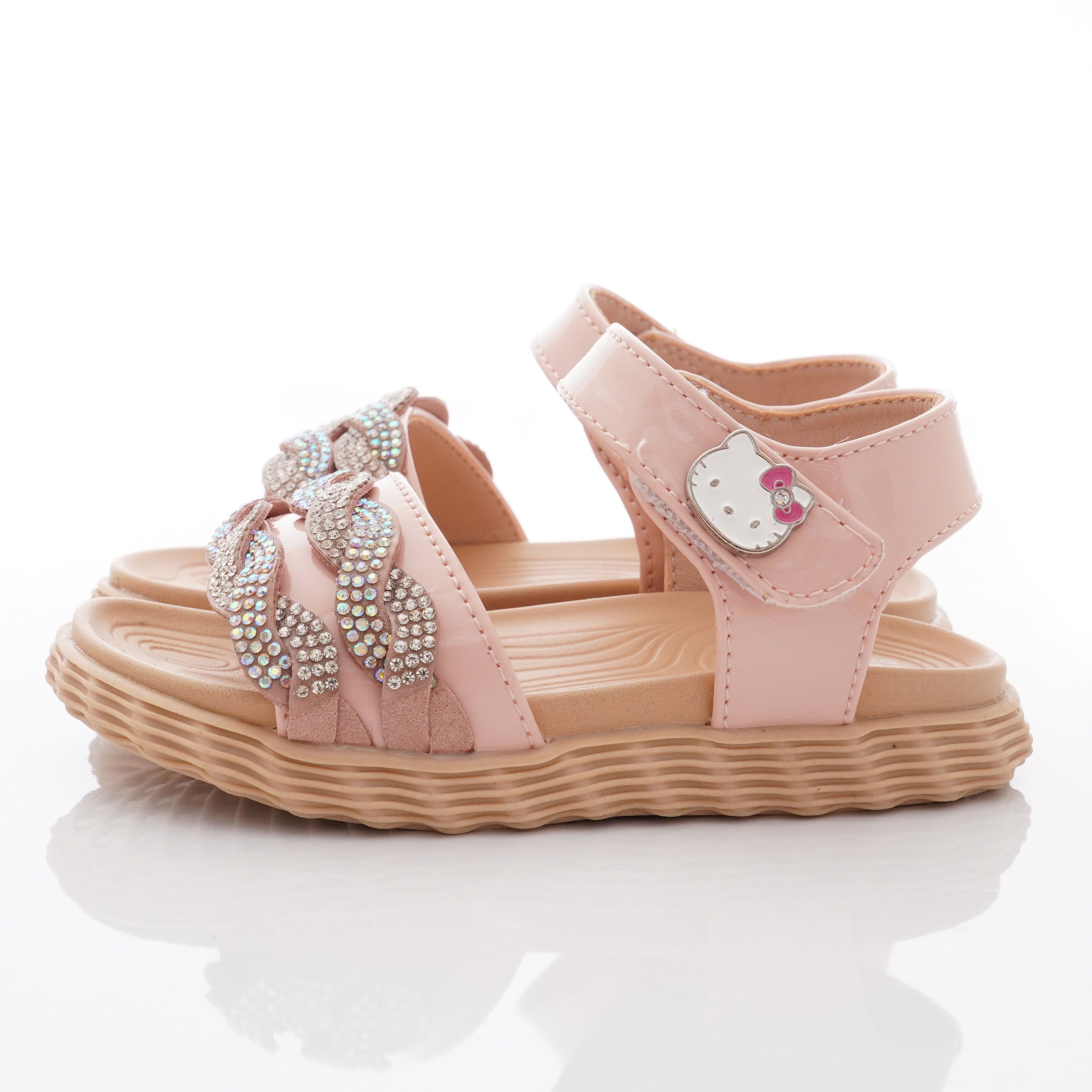 HELLO KITTY - 專櫃晶亮氣質涼鞋款(小童段)-粉