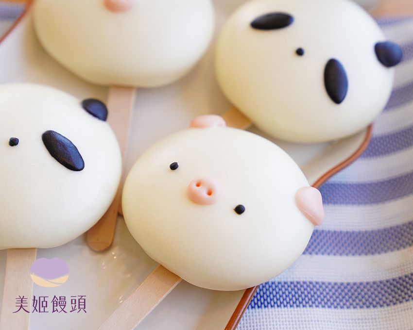 美姬饅頭 - 動物雪糕鮮乳造型饅頭 (6入)-35g