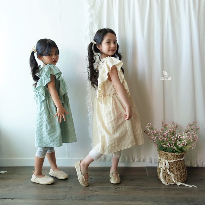 韓國 Jmsnail - 鬆緊腰蕾絲花邊裝飾內搭褲-麻灰