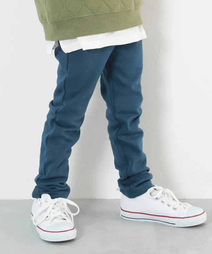 日本 devirock - RICH WARM 保暖裏毛合身長褲-灰藍