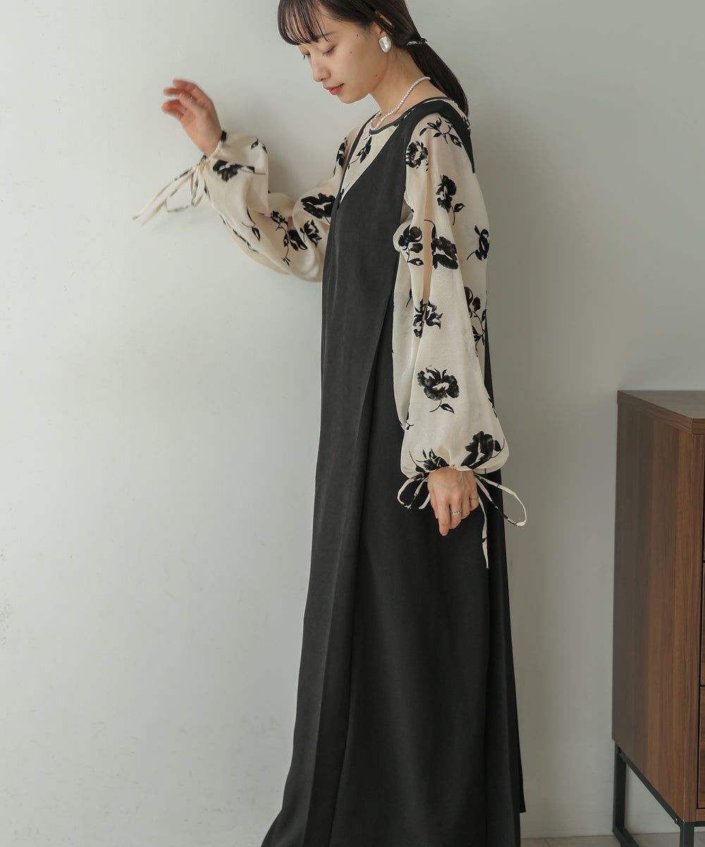 日本 Bab - 2WAY側鬆緊修身背心裙-黑