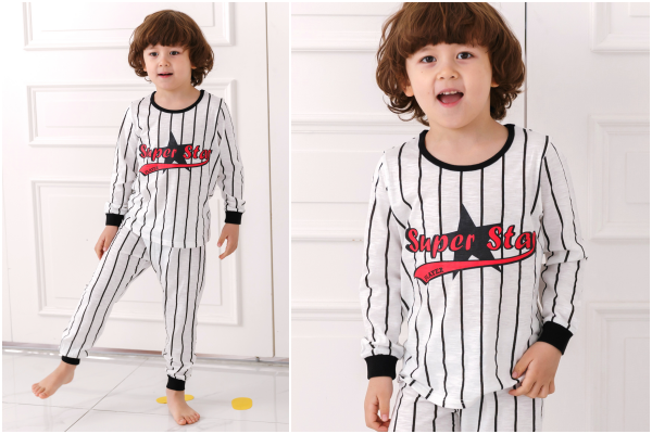 韓國 Maykids - 有機棉透氣長袖家居服-蒙面超人