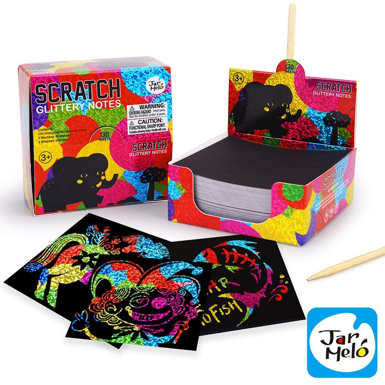 JarMelo 原創美玩 - 創意便籤-炫彩刮畫組