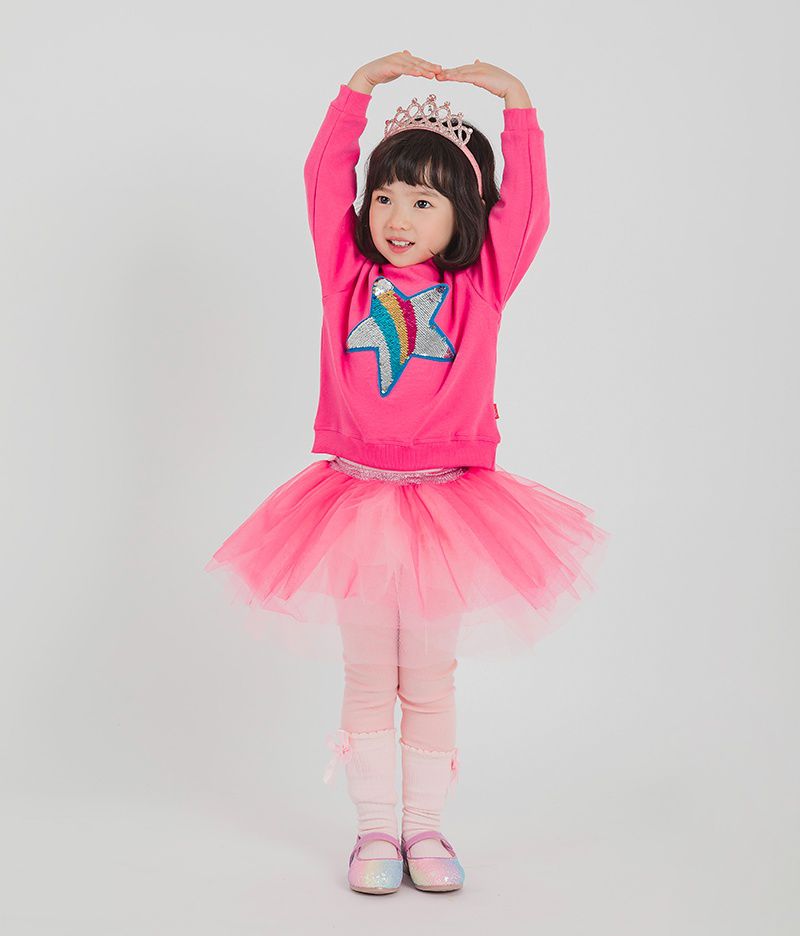 韓國 OZKIZ - 閃亮變色長袖大學T-深藍流星