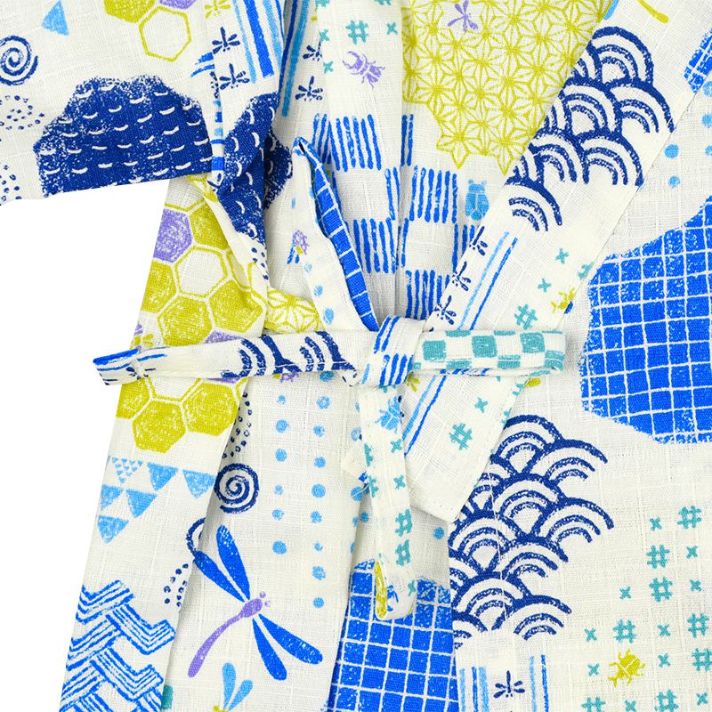 akachan honpo - 兩件式甚平-昆蟲-米白色