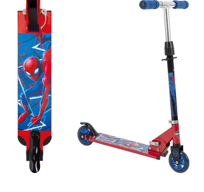 HUFFY - 迪士尼正版授權 Spider-man漫威蜘蛛人 2閃輪 快裝兒童滑板車