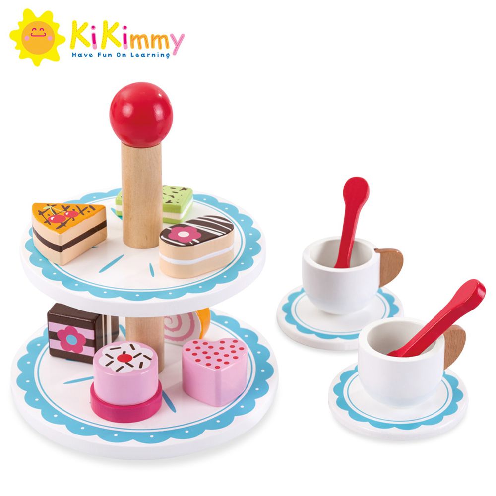 Kikimmy - 【新品】法式下午茶木製玩具組-15.5x15.5x18cm