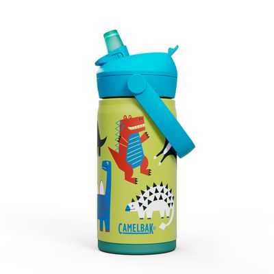 CamelBak - Flip Straw兒童吸管不鏽鋼保溫瓶 (保冰)-恐龍聚會 (350ML)-296G