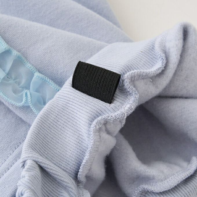 日本 Lycee mine - 側邊薄紗荷葉休閒長褲(不易起毛球)-炭灰