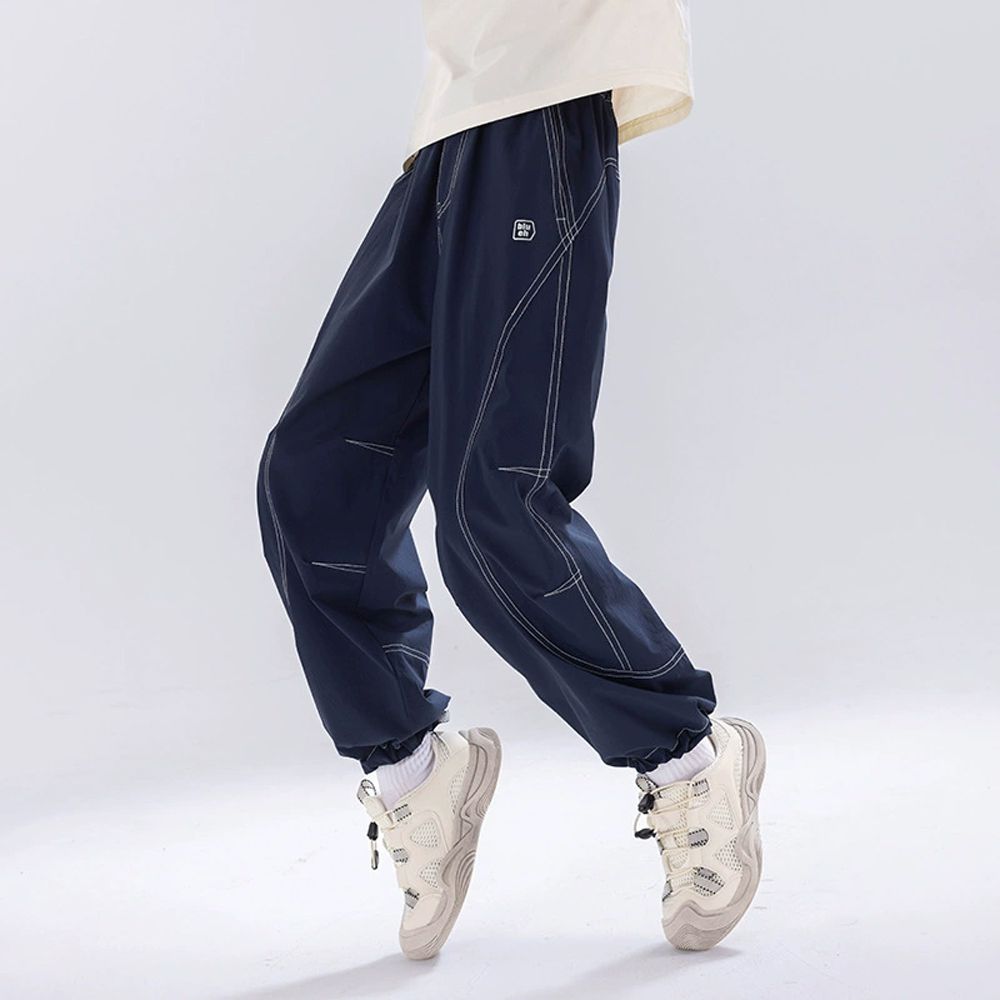 輕盈透氣速乾休閒長褲/防蚊褲-藏青