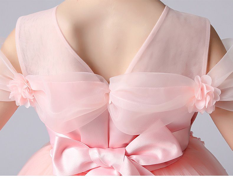 蕾絲網紗無袖澎澎紗裙-白色