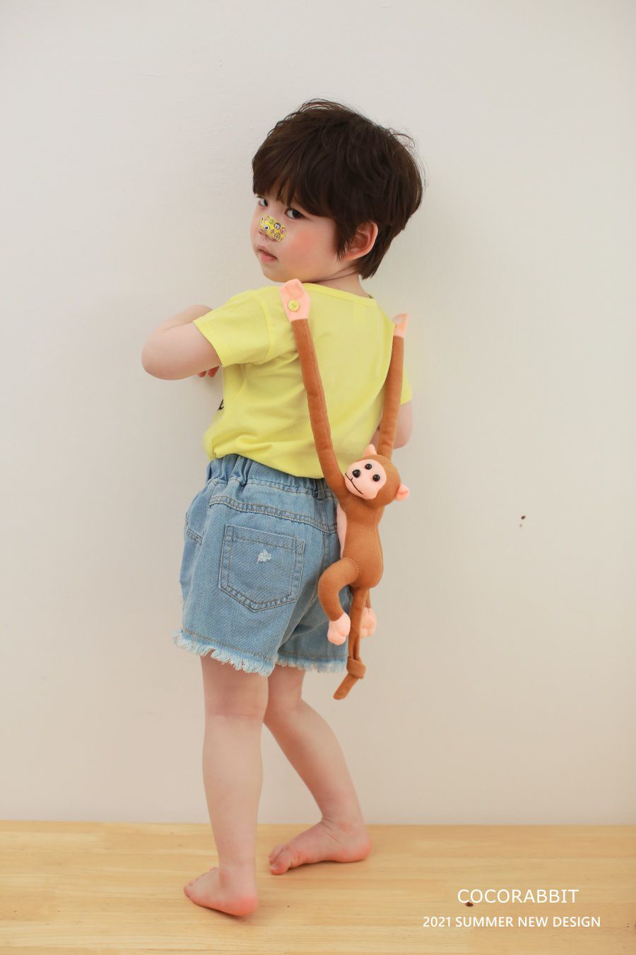 韓國 Coco Rabbit - 猴子娃娃香蕉T-黃