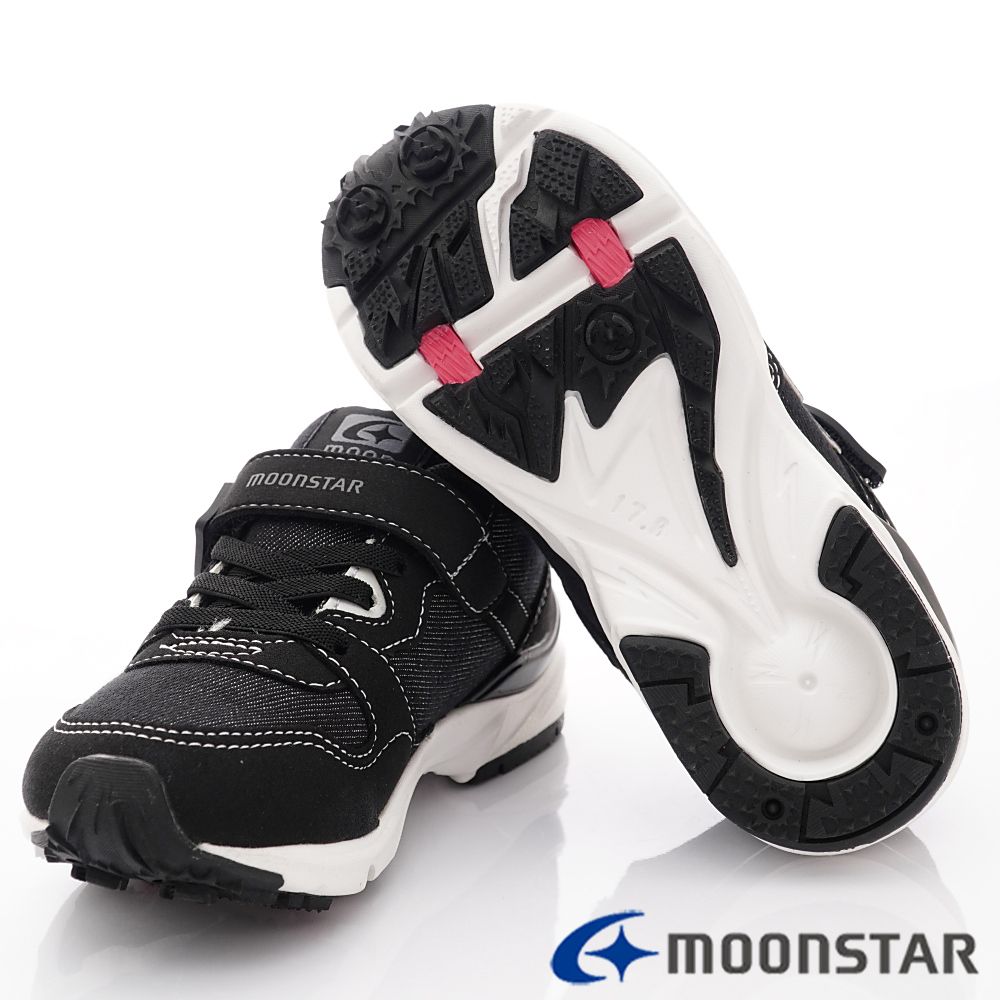 Moonstar日本月星 - 2E機能行銷主打款(中大童段)-黑