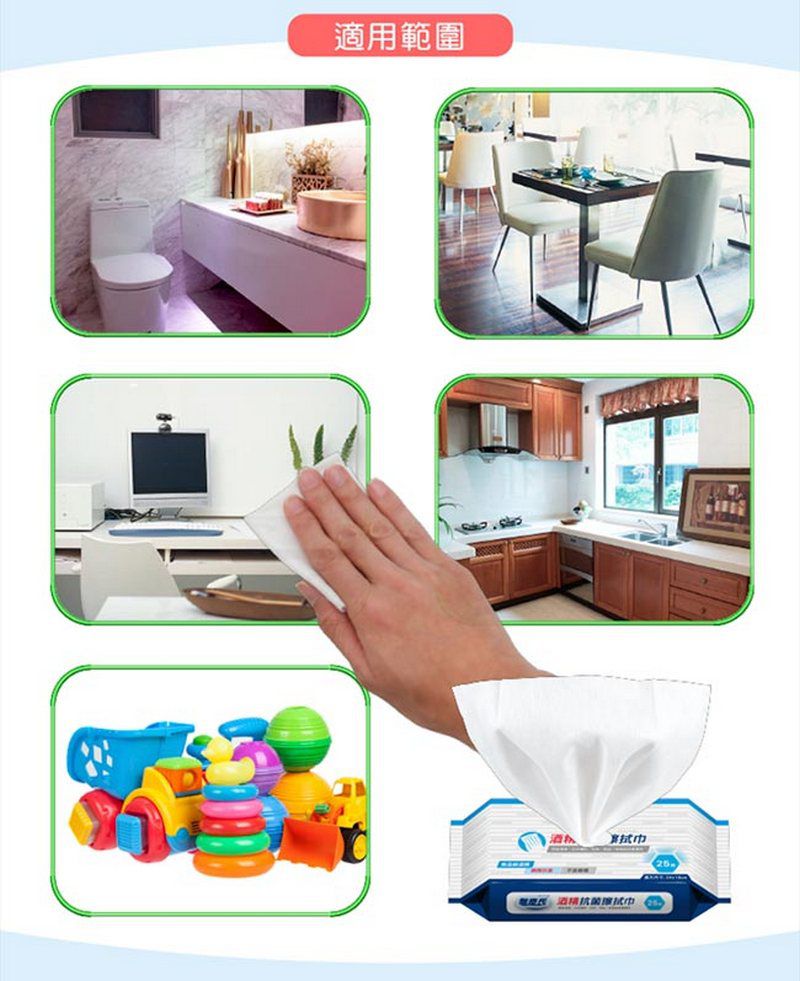 無塵氏 - 酒精抗菌擦拭布-(箱購) -25抽x36包