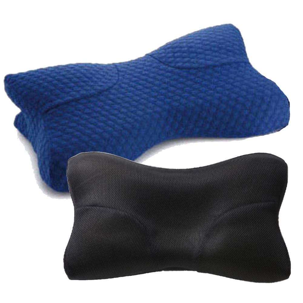 日本 SU-ZI - AS RAKUNA 快眠整體枕 (可調整高度) + 專用替換枕套-深藍