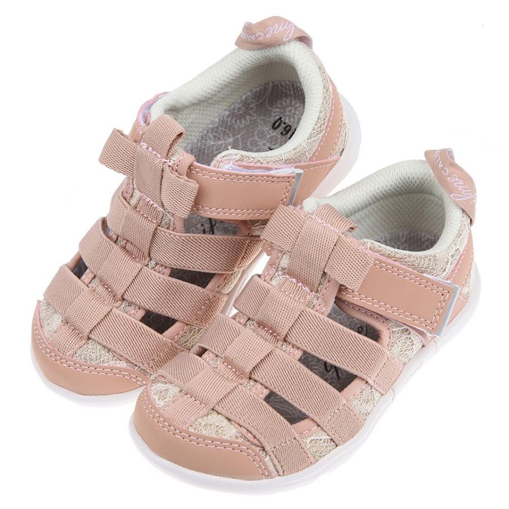 日本IFME - 粉金色兒童機能水涼鞋-粉金色