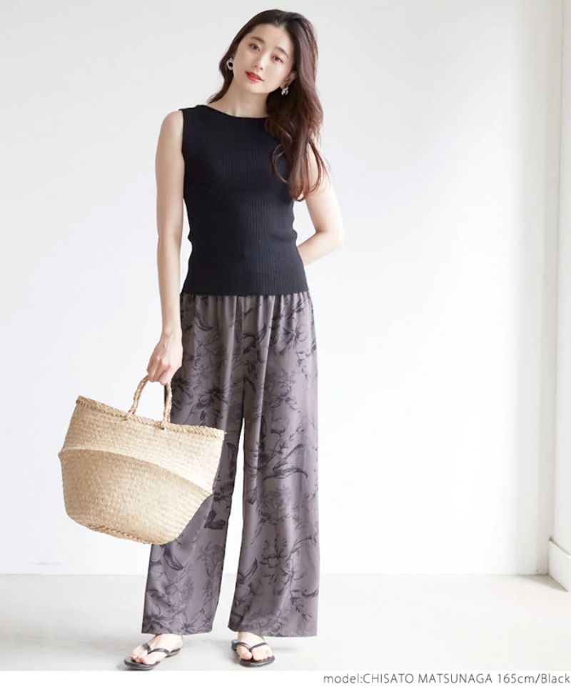 日本 COCA - 前後2way羅紋針織無袖上衣-黑