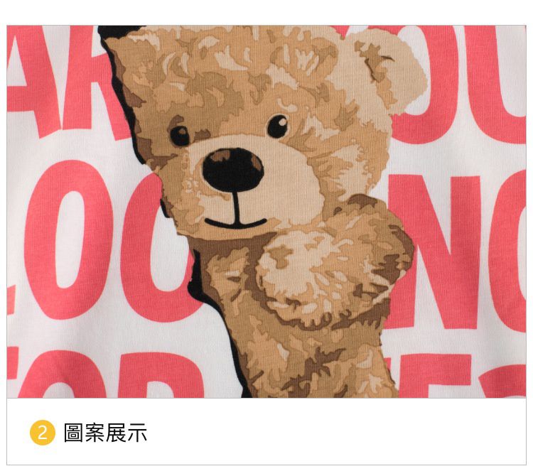 純棉短袖上衣-熊熊破牆-黑色